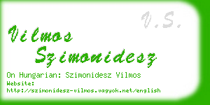 vilmos szimonidesz business card